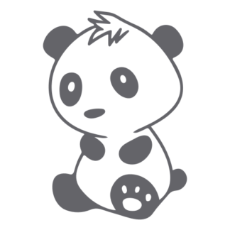 Baby Panda Decal (Grey)